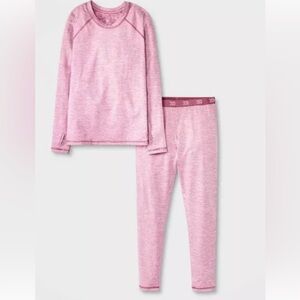 all in motion Pink Two-Piece Thermal Set